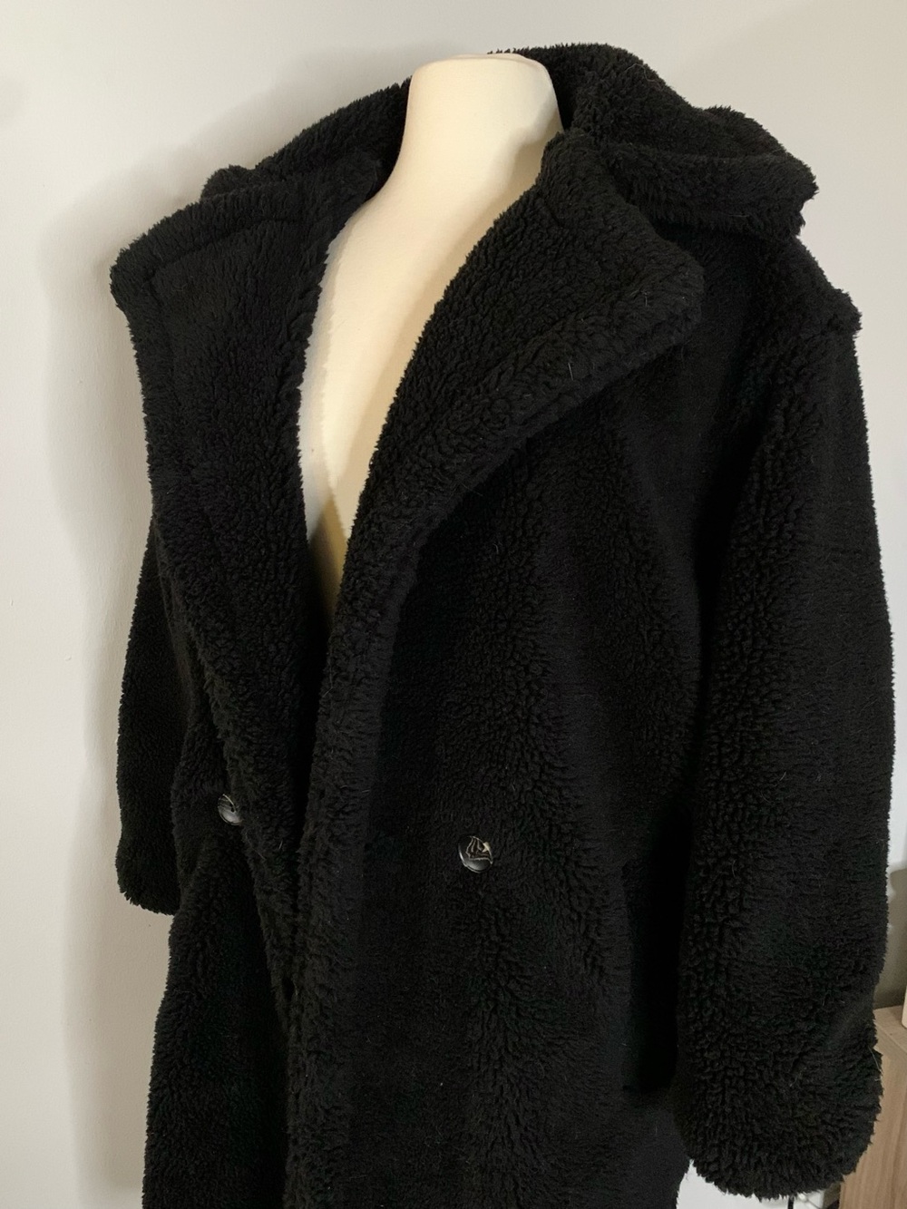 Cozy Black Faux Sherpa Coat